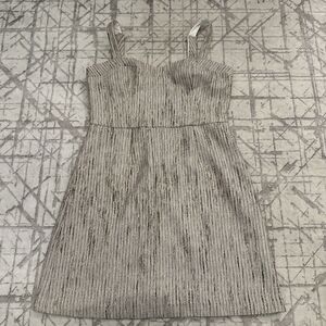 Ted Baker Women Dress Size 4 US Size 10 Silver Grey